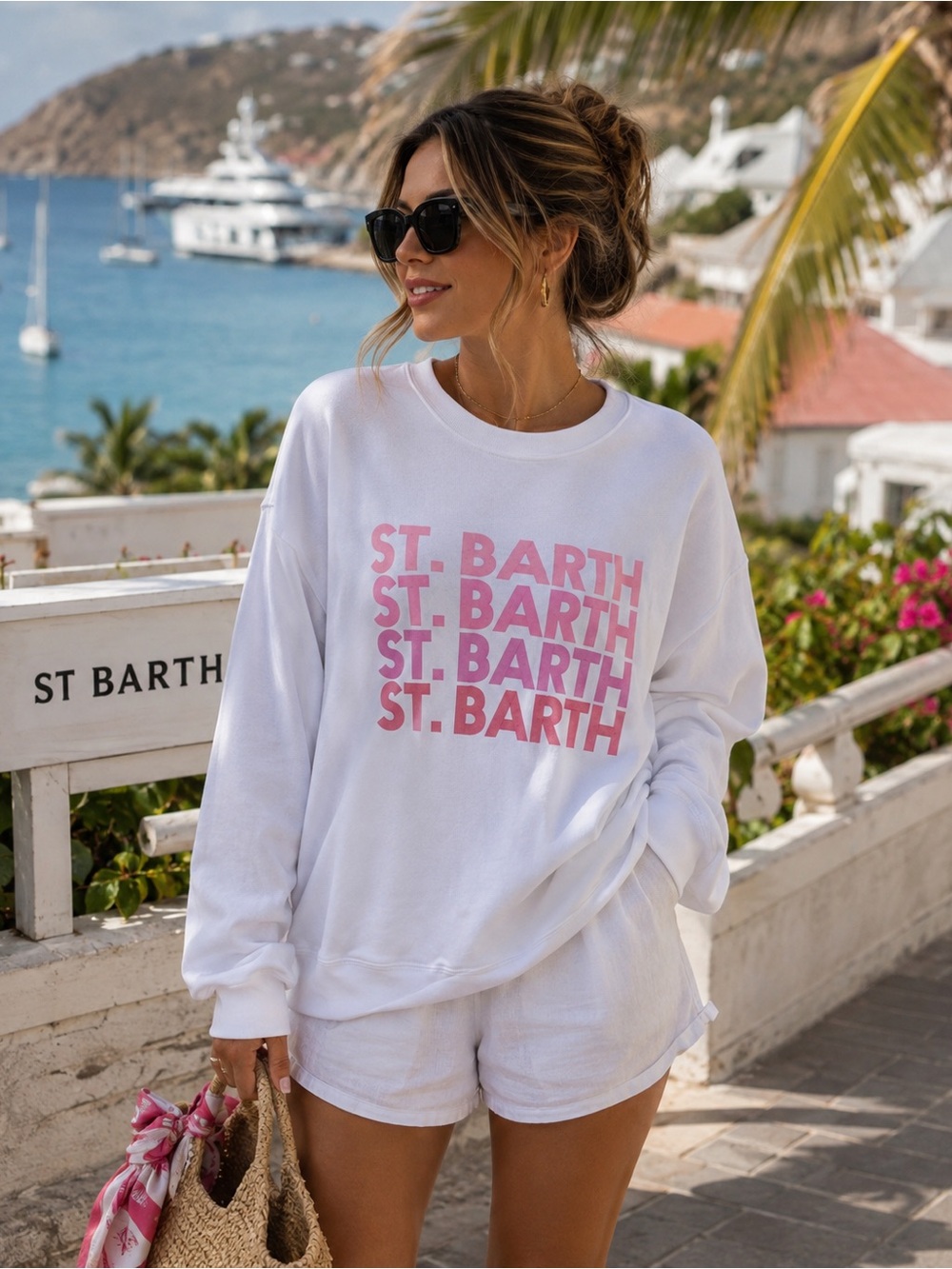 GENERATION LOVE St. Barths White Sweatshirt S